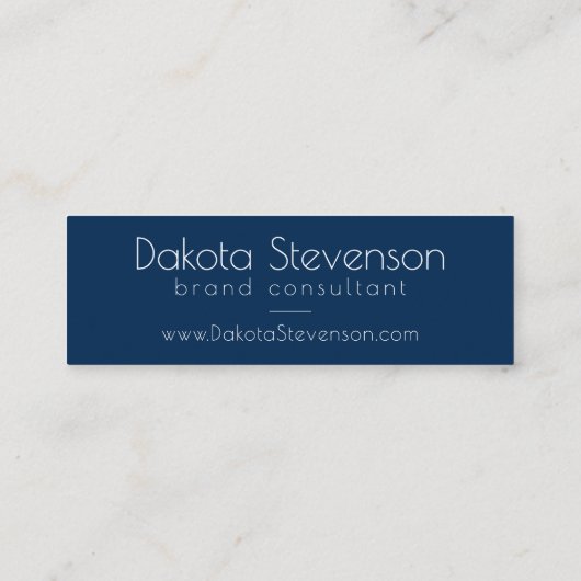 Carte De Visite Mini 80s Luxe Abstrait | Site Turquoise and Navy (Dos)