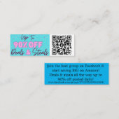 Carte De Visite Mini 90% Off Deals & Steals group advertisement (Devant / Derrière)