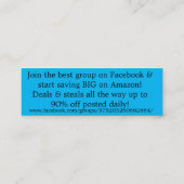Carte De Visite Mini 90% Off Deals & Steals group advertisement (Dos)
