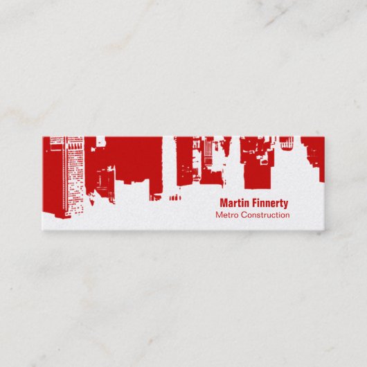 Carte De Visite Mini À l'envers Downtown Horizontal Maigre (Devant)