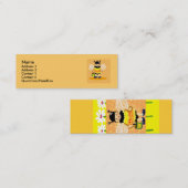 Carte De Visite Mini Abeille de miel heureuse (Devant / Derrière)