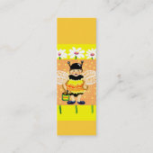 Carte De Visite Mini Abeille de miel heureuse (Dos)