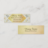 Carte De Visite Mini Abeille et fleur de miel (Devant / Derrière)