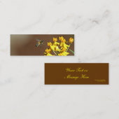 Carte De Visite Mini Abeille sur Signet à fleurs (Devant / Derrière)