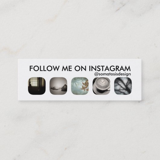 Carte De Visite Mini abonnés instagram (Dos)