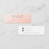 Carte De Visite Mini Abstract Blush Pink Waves Stud Earring Display (Devant / Derrière)