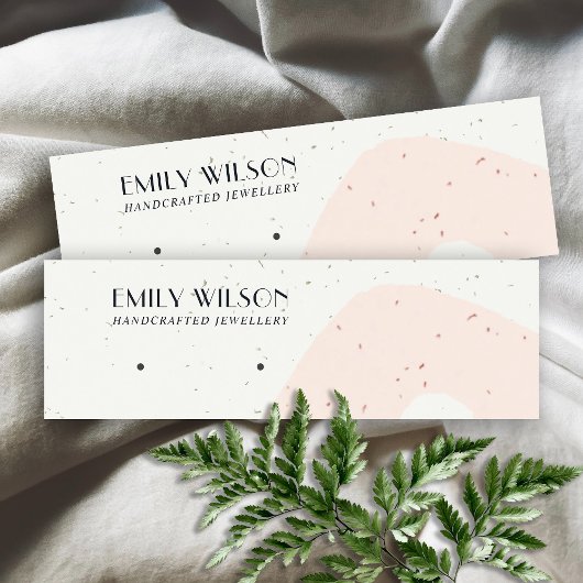 CARTE DE VISITE MINI ABSTRAIT CÉRAMIQUE BLUSH PEACH STUD EARRING AFFICH