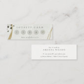 Carte De Visite Mini Abstrait Ivoire Gris Pierre 5 Punch Loyauté (Devant / Derrière)