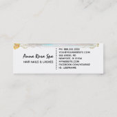 Carte De Visite Mini *~* Abstraite bande de Parties scintillant dorée p (Dos)