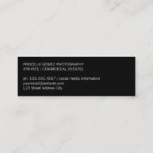 Carte De Visite Mini Accents simples / en coin (noir) (Dos)