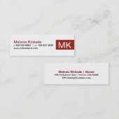 Carte De Visite Mini Accentuation (rouge) (Devant / Derrière)