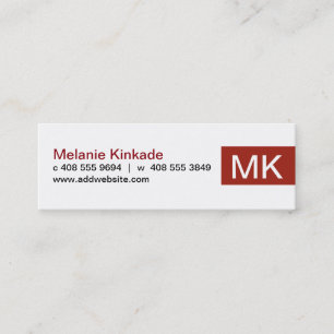 Carte De Visite Mini Accentuation (rouge)