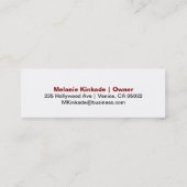 Carte De Visite Mini Accentuation (rouge) (Dos)