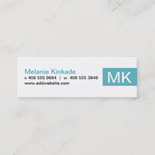 Carte De Visite Mini Accentuation (Turquoise)