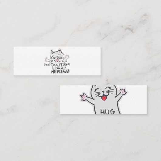 Carte De Visite Mini Accrochez-moi s'il vous plaît - Choisissez la coul (Devant / Derrière)