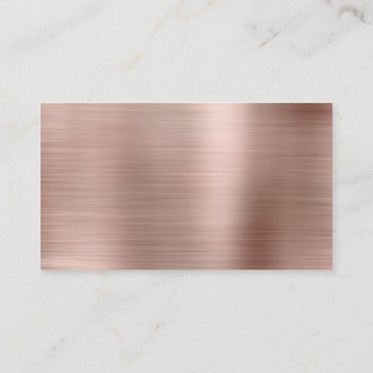 Carte De Visite Mini acier cuivre rose or Delicate Script Vip (Dos)