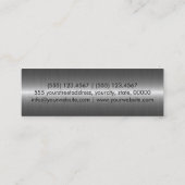 Carte De Visite Mini Acier Inoxydable Design en bois (Dos)