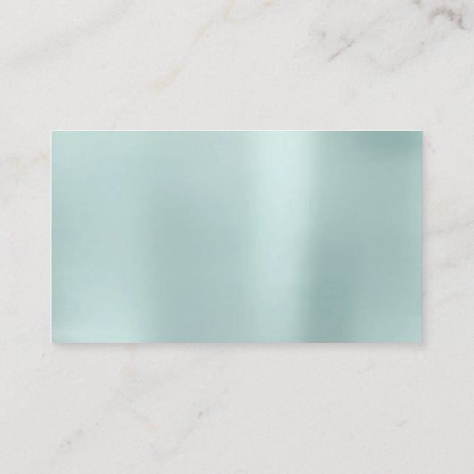 Carte De Visite Mini Acier Pearly Aqua Delicate Script Vip (Dos)