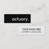 Carte De Visite Mini actuaire. (Devant / Derrière)