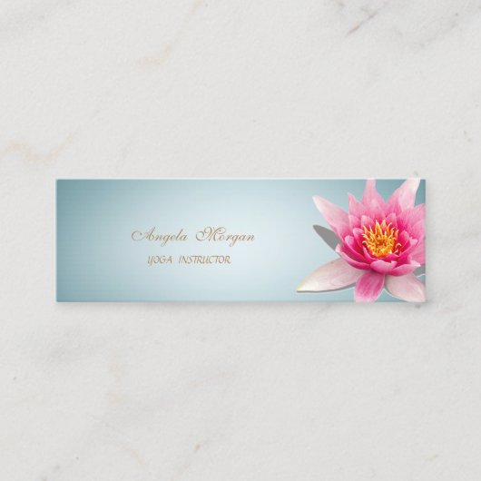 Carte De Visite Mini Adorable Elegant Aquarelle Lotus Flower (Devant)