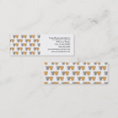 Carte De Visite Mini Adorable Fluffy Kittens Illustration Cat Art (Devant / Derrière)