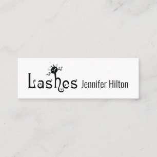 Carte De Visite Mini Adorable mignon chat noir logos amusant