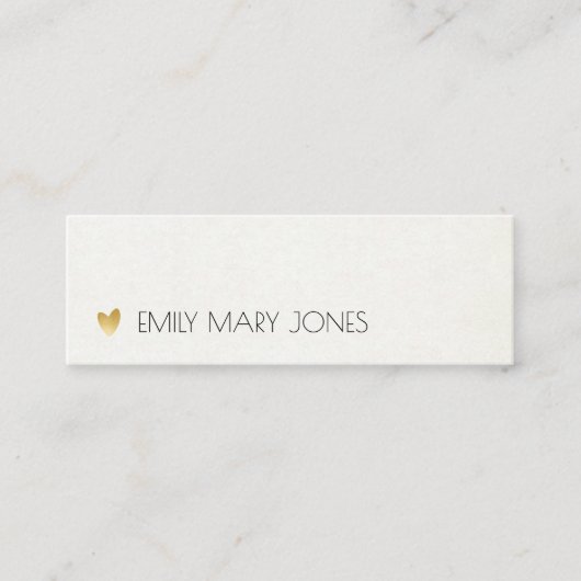 CARTE DE VISITE MINI ADRESSE SIMPLE ÉLÉGANTE TYPOGRAPHIQUE GRAY (Devant)