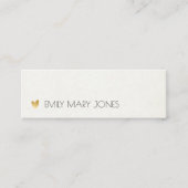 CARTE DE VISITE MINI ADRESSE SIMPLE ET ÉLÉGANTE DE TYPOGRAPHIE BLANCHE  (Devant)