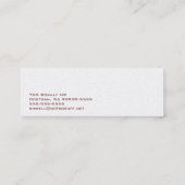 Carte De Visite Mini Affaires de chien de Basset Hound (Dos)