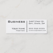 Carte De Visite Mini Affaires de professionnel de la santé (Dos)