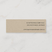 CARTE DE VISITE MINI AFFICHAGE DE L'ÉTUDE DE RESTAURATION DE LA FAUNE D (Dos)