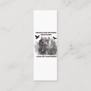 Carte De Visite Mini Affiche de citation de lecture gothique Dark Acade