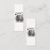 Carte De Visite Mini Affiche de citation de lecture gothique Dark Acade (Devant / Derrière)