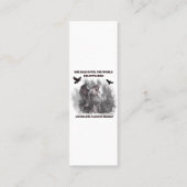 Carte De Visite Mini Affiche de citation de lecture gothique Dark Acade (Dos)