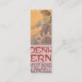 Carte De Visite Mini Affiche de Zdenka Cerny par Alphonse Mucha (Dos)