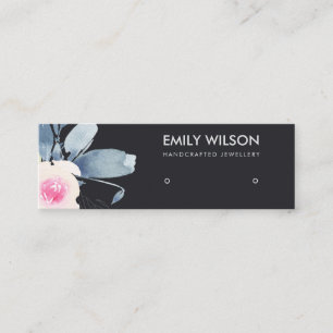 CARTE DE VISITE MINI AFFICHER LOGO DE REGARDE FLORALE BLEU BLEU NOIR