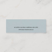 CARTE DE VISITE MINI AFFICHER LOGO DE REGARDE FLORALE BLEU BLEU NOIR (Dos)