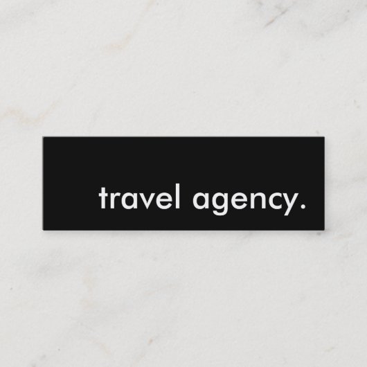Carte De Visite Mini agence de voyages. (Devant)