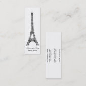 Carte De Visite Mini Agent de voyage parisien de Tour Eiffel de thème (Devant / Derrière)