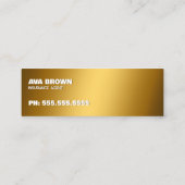 Carte De Visite Mini Agent du courtier d'assurance (Dos)