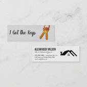 Carte De Visite Mini Agent immobilier / Clés (Devant / Derrière)