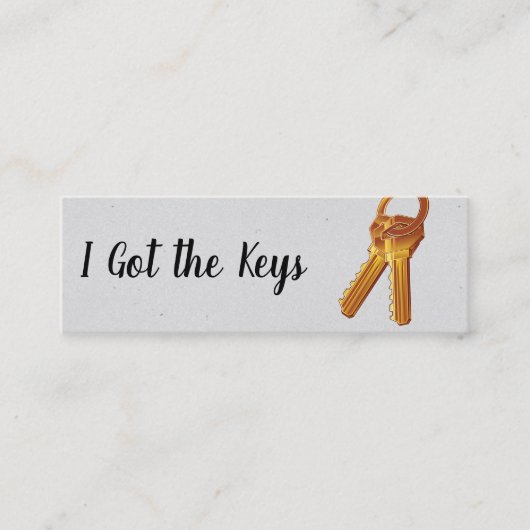 Carte De Visite Mini Agent immobilier / Clés (Devant)