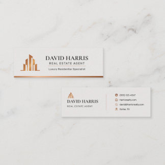 Carte De Visite Mini Agent immobilier minimaliste moderne | | Luxe en c