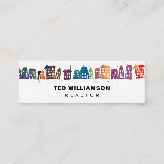 Carte De Visite Mini Agent immobilier moderne de professionnel (Devant)