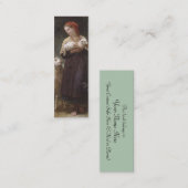 Carte De Visite Mini Agneau nouveau-né Signet par William Bouguereau (Devant / Derrière)