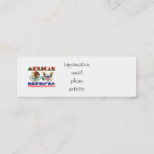 Carte De Visite Mini Aigle mexicaine (Dos)