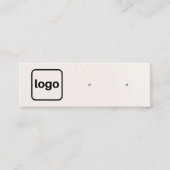 Carte De Visite Mini Ajouter Logo Blush Pink Leather Écran d'oreille Bu (Devant)