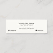 Carte De Visite Mini Ajouter Logo Blush Pink Leather Écran d'oreille Bu (Dos)