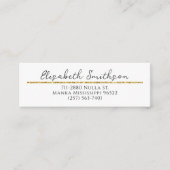 Carte De Visite Mini Ajouter QR Code Gold Parties scintillant Moderne L (Devant)