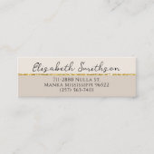 Carte De Visite Mini Ajouter QR Code Social Media Taupe Gold Parties sc (Devant)